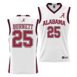 Youth Alabama Crimson Tide #25 Nimari Burnett White NCAA College Basketball Jersey 2403OHOJ0